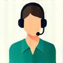 Illustration of a person with a headset talking, representing customer assistance