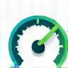 Illustration of a speed dial or clock hand moving fast, representing fast and secure digital registration